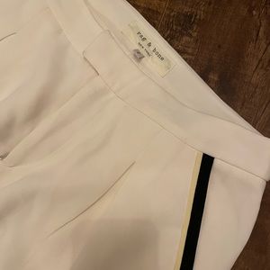 RAG and BONE white pinstripe pant